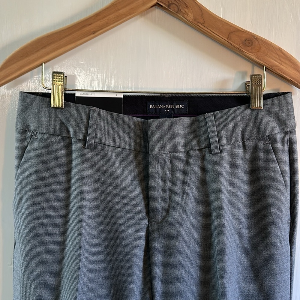 Banana Republic Jackson Fit Trousers - Charcoal Gray - Picture 3 of 16